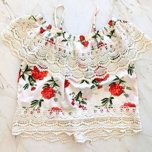 Floral off the shoulder blouse